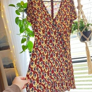 Madewell Floral Dress with White and Purple Flowers